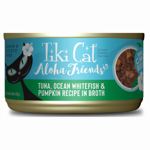 Tiki Cat Aloha Friends 無穀物濕糧 - 吞拿魚+白魚+南瓜 3oz