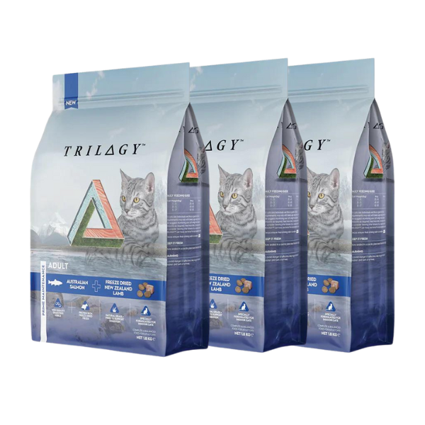 [TRILOGY 奇境] 無穀成貓糧 -澳洲鮭魚＋紐西蘭羊肺凍乾 1.8kg X3