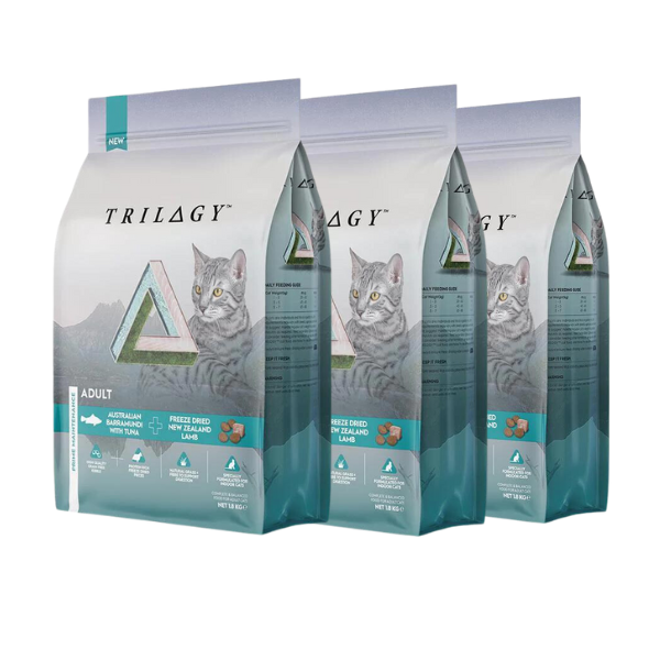 [TRILOGY 奇境] 無穀成貓糧 - 澳洲尖吻鱸魚及吞拿魚 + 5%紐西蘭羊肺凍乾 1.8kg X3