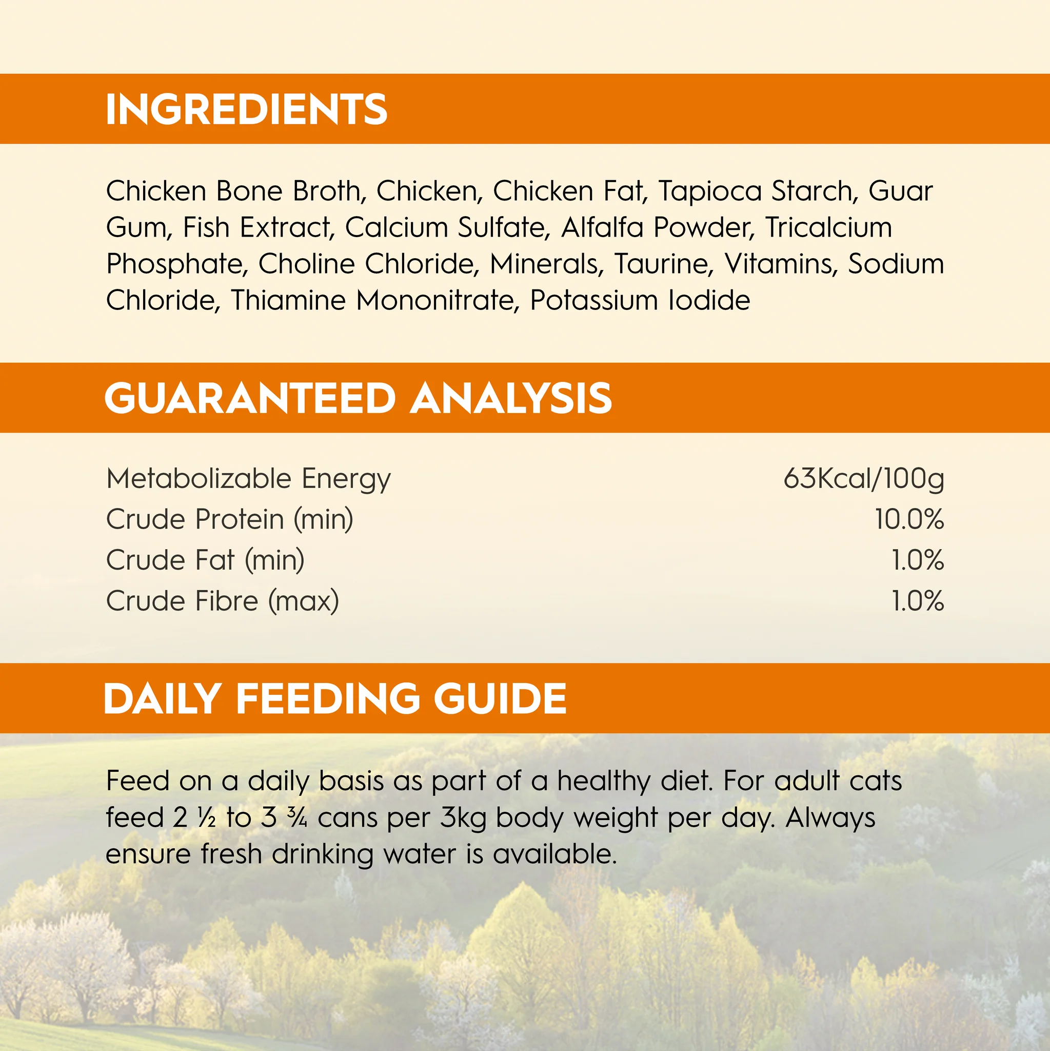 TRILOGY™奇境 無穀物肉絲主食貓罐 -  雞絲高湯 (橙)   [剛返貨了］