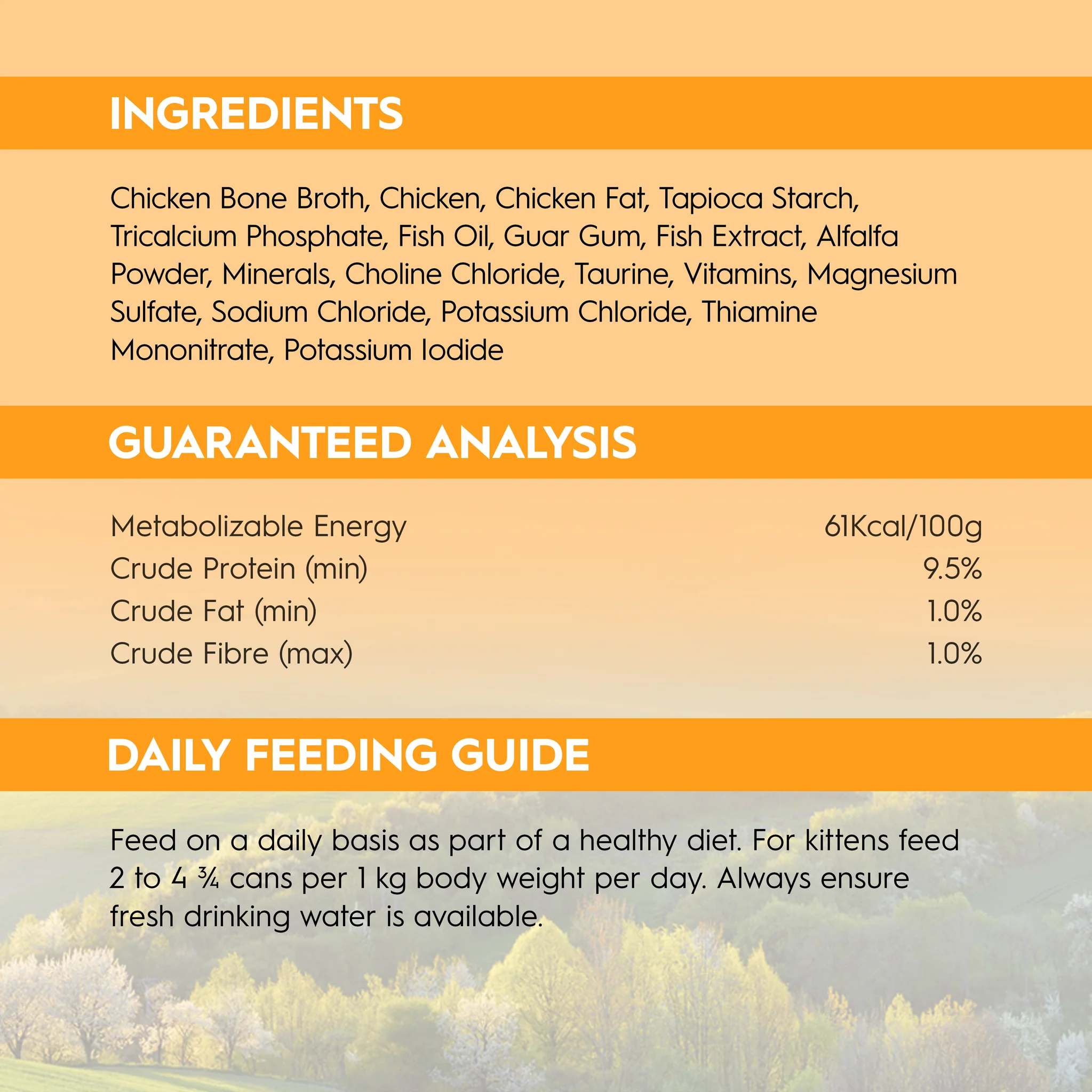 TRILOGY™奇境 無穀物肉絲主食貓罐 -  [幼貓] 雞絲高湯 (橙)  [Limited Offer]