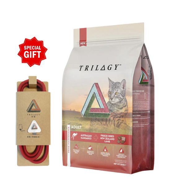 [TRILOGY 奇境] 無穀成貓糧 - 澳洲野生袋鼠＋紐西蘭羊肺凍乾 5kg [送 💝 手機繩一條]