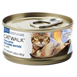 CATWALK貓主食罐頭 - 鰹吞拿魚+鯖魚 80g (深藍) [新包裝]