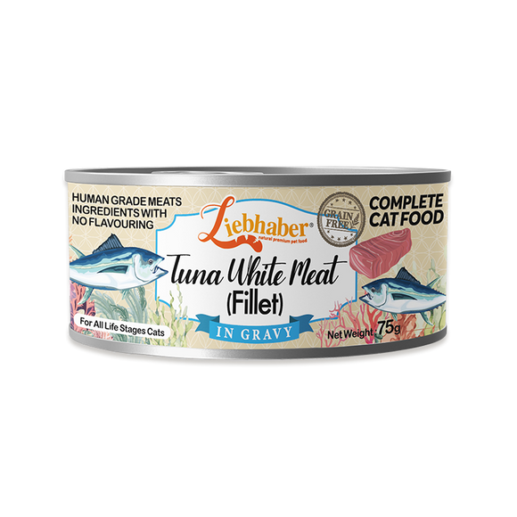 Liebhaber 肉汁貓貓主食罐 - 吞拿魚白肉[肉片]75g