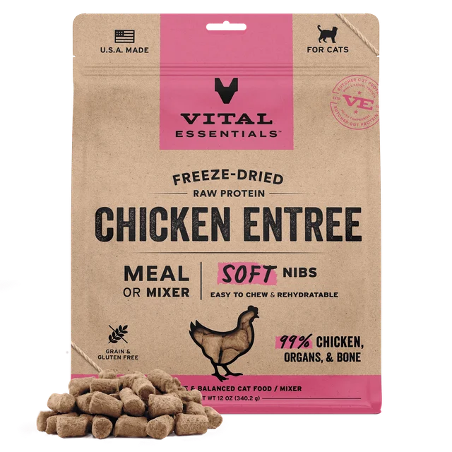 Vital Essentials 雞肉貓糧- 凍乾[軟粒]12Oz