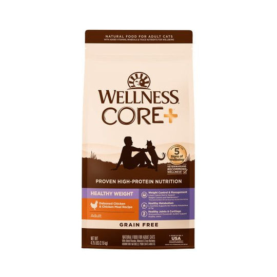 Wellness CORE-無穀物減肥[原味雞肉]配方貓糧 4.75LB [Exp Date: Oct 2025]