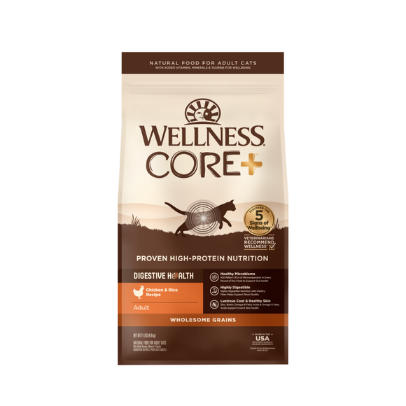 Wellness CORE Digestive Health 貓糧- 腸胃消化機能 [室內貓，新鮮雞肉] 11LB