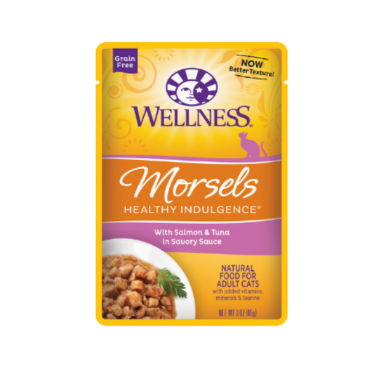 Wellness Morsels- 三文魚吞拿魚滋味軟包3Oz