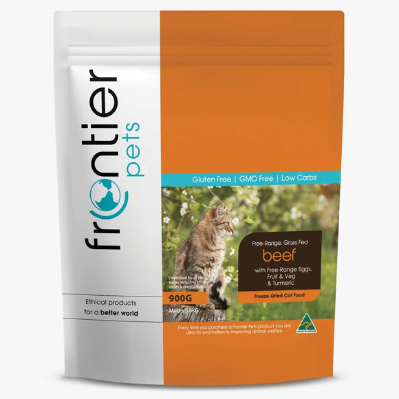 Frontier Pets 凍乾貓糧- 草飼牛肉羊凍乾貓糧 900g