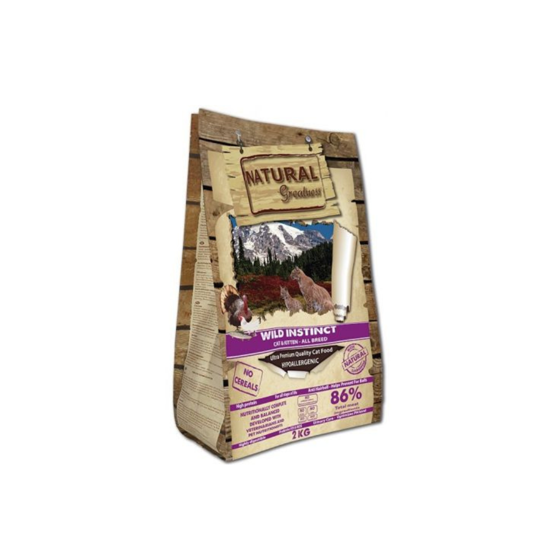 Natural Greatness Wild Instinct 成貓, 幼貓, 懷孕貓配方 (雞火雞三文魚) 2kg