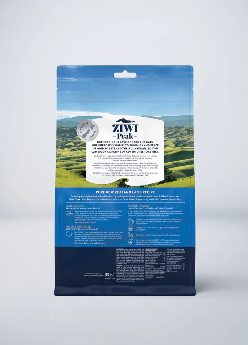 ZIWI Peak Air-Dried Lamb 風乾羊肉貓糧 400g [ 近期促銷 Exp Date: Jun 2024]