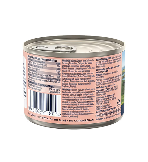 Ziwipeak 巔峰貓貓主食罐 - 雙重風味鮮肉罐 [三文魚及雞肉配方] 185g | 全新口味登場