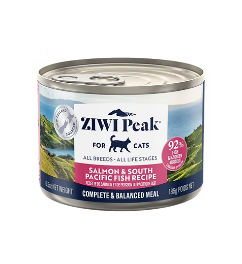 Ziwipeak 巔峰貓貓主食罐 - 雙重風味鮮肉罐 [三文魚及南太平洋魚配方] 185g | 全新口味登場