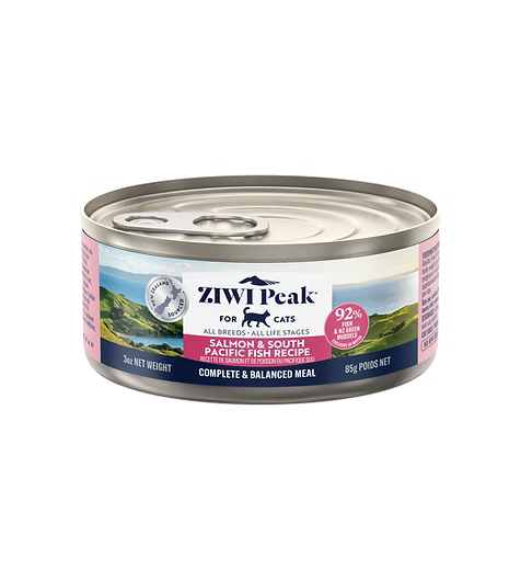 Ziwipeak 巔峰貓貓主食罐 - 雙重風味鮮肉罐 [三文魚及南太平洋魚配方] 85g | 全新口味登場