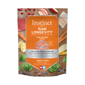 Instinct 本能 長壽 Raw Longevity 100%凍乾生肉主糧牛肉和鱈魚配方 (成貓) 9.5Oz