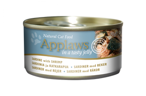 Applaws 啫喱貓罐-   沙丁魚蝦70g