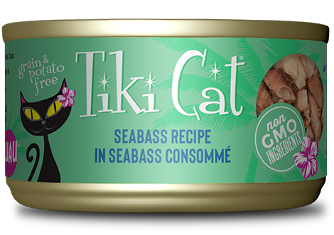 Tiki Cat Luau 罐頭- 海鱸魚 2.8Oz