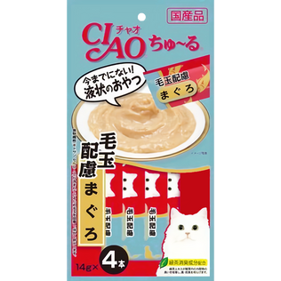 Ciao 貓小食 - 吞拿魚 - 化毛球系列 (4條裝)