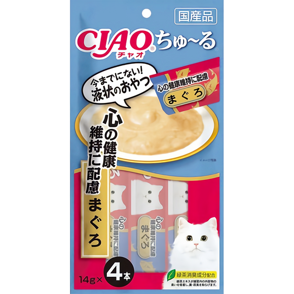 Ciao 貓小食 - 心臟健康維持 吞拿魚醬 (4條裝)