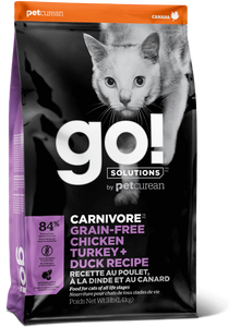 GO! SOLUTIONS 貓糧- 活力營養系列 無穀物雞肉+火雞+鴨肉配方(16lb)