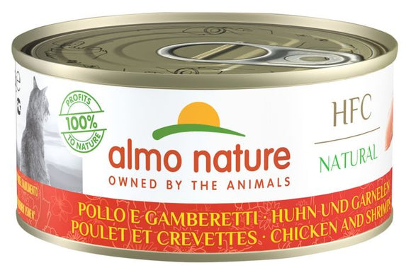 Almo Nature - 雞肉鮮蝦貓罐150g
