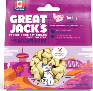 GREAT JACK'S 貓小食-冷凍脫水野火雞肉1Oz