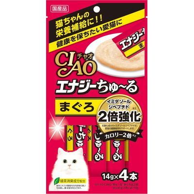 Ciao 貓小食 - 高能量吞雞肉 、吞拿魚醬 (4條裝)