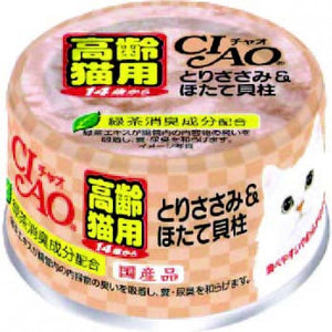 Ciao高齡貓罐頭 -雞肉帶子(慕絲）X24