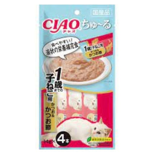 Ciao 貓小食 - 1歲幼貓鰹魚+木魚醬 (4條裝)