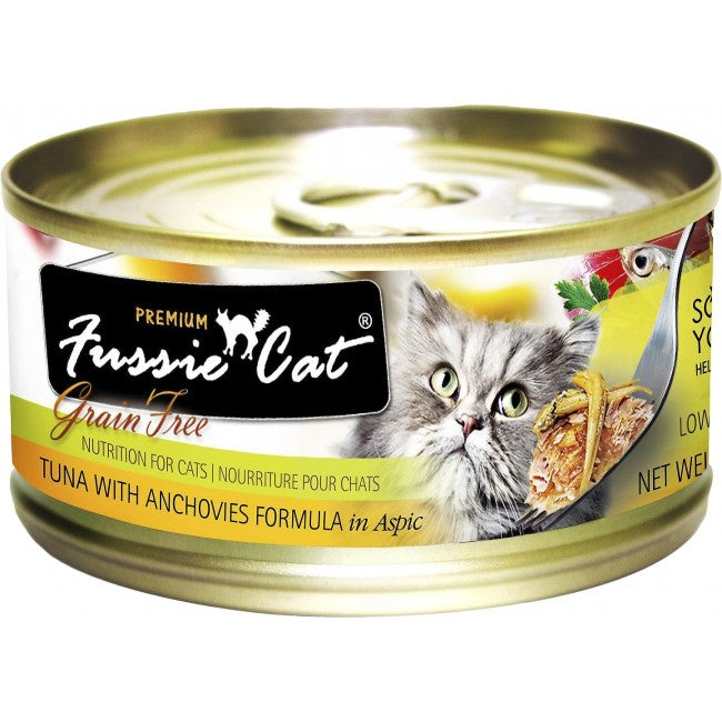Fussie Cat 黑鑽貓罐頭 - 吞拿魚加鯷魚
