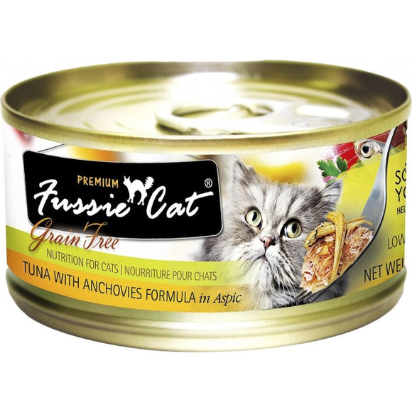 Fussie Cat 黑鑽貓罐頭 - 吞拿魚加鯷魚