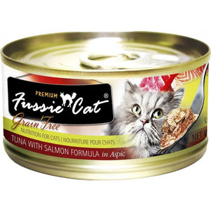 Fussie Cat 黑鑽貓罐頭 -吞拿魚加三文魚
