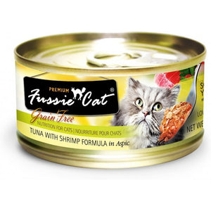 Fussie Cat 黑鑽貓罐頭 - 吞拿魚加蝦