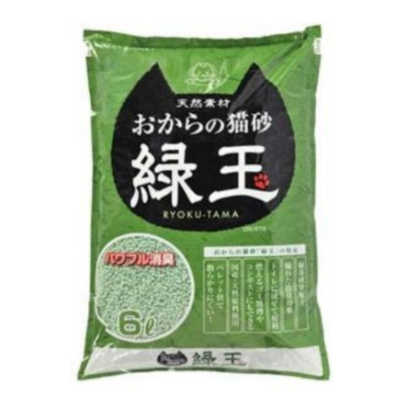 日本Hitachi RYOYU-TAMA 綠玉豆腐貓砂- 綠茶味 6L_01