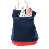 Ibiyaya 寵物輕網布袋(深藍&紅 )