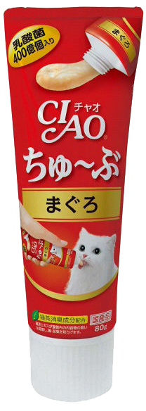 Ciao支裝貓小食 - 日本乳酸菌肉泥膏小食 - (吞拿魚味) 80g