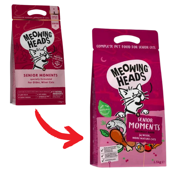 Meowing Heads (MH貓頭)英國老貓乾糧 -  雞肉及魚肉配方 1.5kg