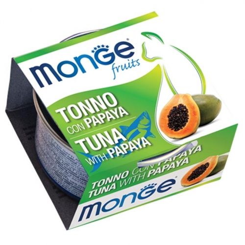Monge 清新水果系列-  吞拿魚木瓜貓罐頭
