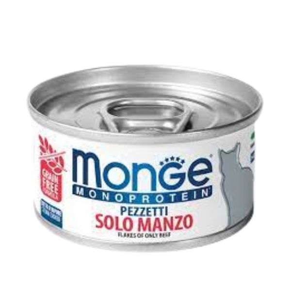 Monge 單一蛋白系列 - 牛肉配方貓罐頭 80g
