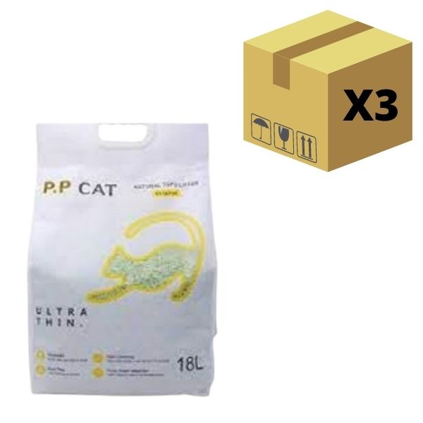 P.P Cat 豆腐貓砂 - 綠茶味18L  (原箱3包)