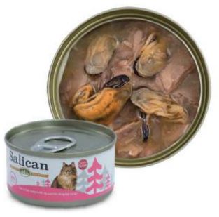 Salican 挪威森林 - 白肉吞拿魚、青口、南瓜湯貓罐頭85g (桃紅)