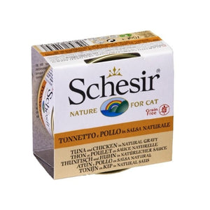 Schesir - 無穀吞拿魚雞肉肉汁貓罐(
