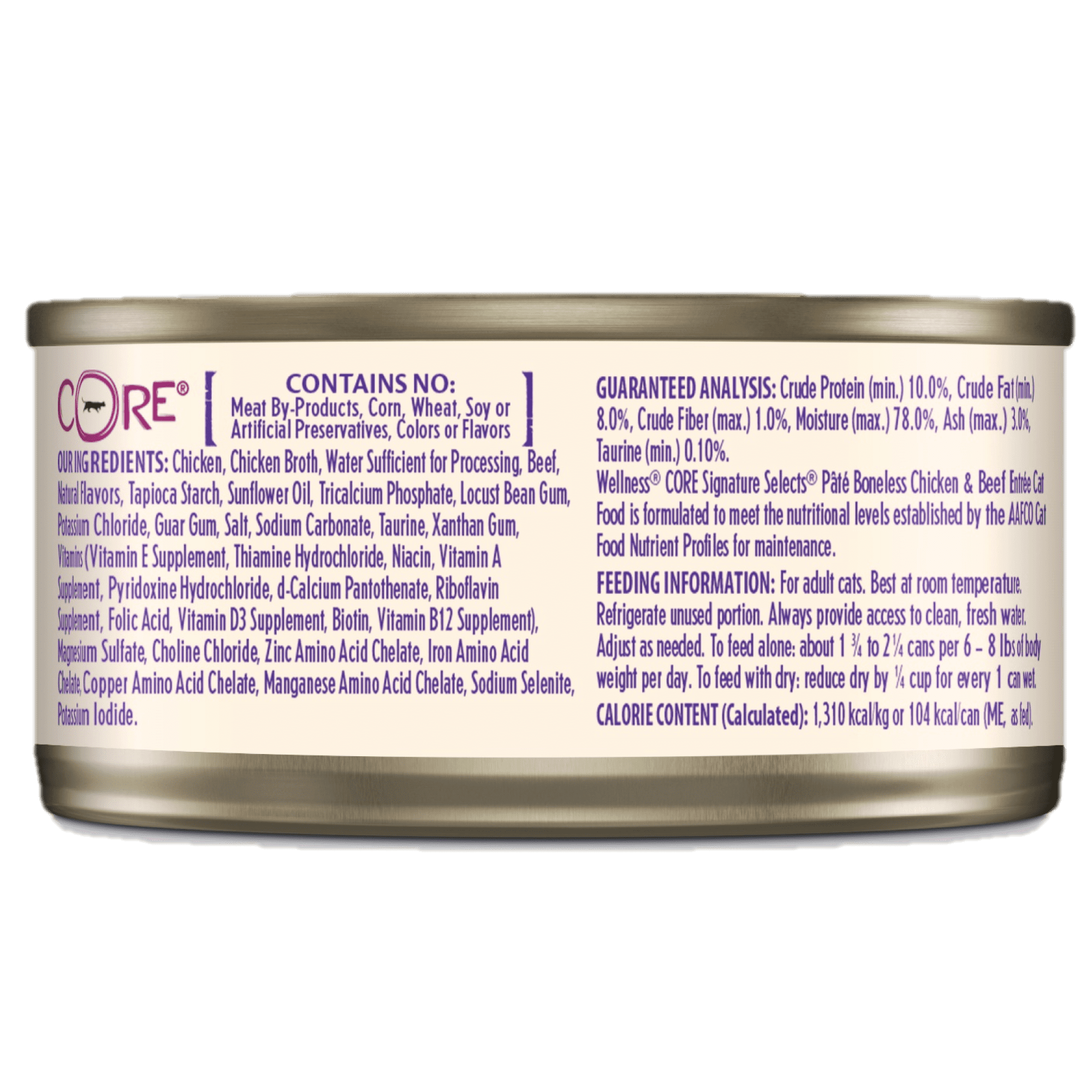 Wellness Signature Select Pate- 鮮雞嫩牛肉醬貓罐2.8Oz