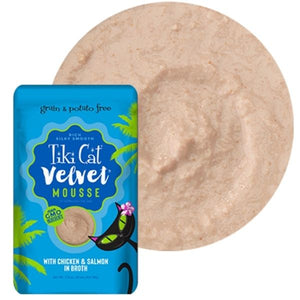 Tiki Cat Velvet Mousse 貓濕糧- 雞肉三文魚 [慕絲] 2.8Oz