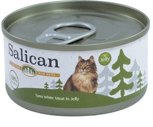 Salican 挪威森林 - 白肉吞拿魚啫喱貓罐頭85g (綠)