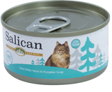 Salican 挪威森林 - 白肉吞拿魚、南瓜湯貓罐頭85g (粉藍)