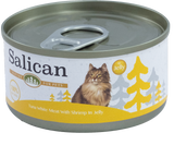 Salican 挪威森林 - 白肉吞拿魚、鮮蝦啫喱貓罐頭85g (泥黃)