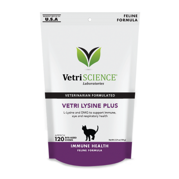 VetriScience Lysine Plus Chews- 貓貓氨基酸肉粒 (120粒)