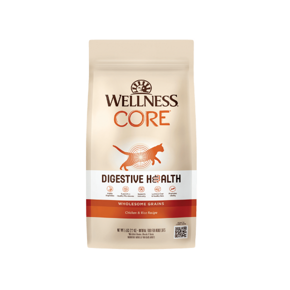 Wellness CORE Digestive Health 貓糧- 腸胃消化機能 [室內貓，新鮮雞肉] 5LB