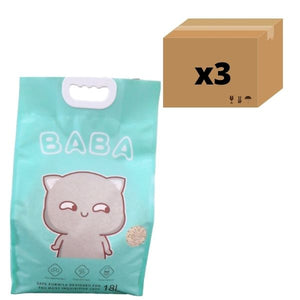 BABA - 豆腐貓砂2.0mm (原味18L x 3包)_01